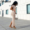 Bomblook Casual  Bodycon Dresses For Women's 2022 Summer Clothing Solid Backless Slim POLO Dress Female Sexy Streetwears