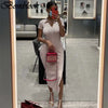 Bomblook Casual  Bodycon Dresses For Women's 2022 Summer Clothing Solid Backless Slim POLO Dress Female Sexy Streetwears