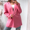 Boraladies 2022 Women Chic Oversized Green Blazer Spring Single Buttons Female Loose Suit Jacket Full Sleeve Outwear Y2K Blazer