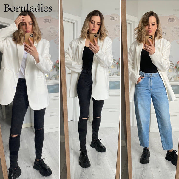 Boraladies 2022 Women Chic Oversized Green Blazer Spring Single Buttons Female Loose Suit Jacket Full Sleeve Outwear Y2K Blazer
