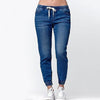 BornToGirl Woman Casual Jeans 2022 Spring Summer Women's Elastic High Waist Black Blue Jeans Denim Pants