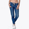 BornToGirl Woman Casual Jeans 2022 Spring Summer Women's Elastic High Waist Black Blue Jeans Denim Pants