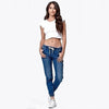 BornToGirl Woman Casual Jeans 2022 Spring Summer Women's Elastic High Waist Black Blue Jeans Denim Pants