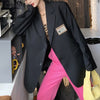 Bornladies 2022 Korean Chic Loose Women Blazer Autumn Single Breasted Female Oversized Suit Jacket Full Sleeve Outwear Coats