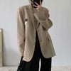 Bornladies 2023 Office Ladies Loose Blazer Suit Single Breasted Female Oversized Suit Jacket Women Korean Full Sleeve Outwear