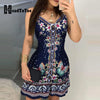 Bottoned Floral Butterfly Print Ruffles Dress