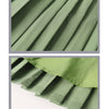 Boutique Gentle Style  Skirt Set Slim Suit Jacket Short Pleated Skirt Army Green Light  Office Lady