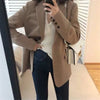 Boyfriend Blazers Jacket for Women Cool Fashionable Casual Coat Slim Fit Temperament Female Business Suit Work Office Open Front