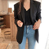 Boyfriend Blazers Jacket for Women Cool Fashionable Casual Coat Slim Fit Temperament Female Business Suit Work Office Open Front