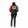 Brand Womens Tracksuit 2PCS Sweat Suit Jogging Pants DAMN GINA Casual Sportswear Sweatshirt Ladies Spring Autumn Wear
