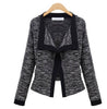 Brand design Autumn and winter fashion women long sleeve knit wo Women linen cardigan Short Design jacket women Blazers A549