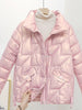 Bright Winter Padded Jacket Women Casual Hooded Down Coat Korean Loose Outerwear Glossy Zip Solid Warm Coat With Pockets