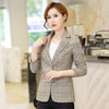 British Style Slim Women Plaid Blazers Preppy Style Vintage Casual 2023 Loose Single Breasted Jacket Women All-match Blazers