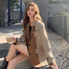 British Style Stitching Plaid Suit Jacket Women's 2023 Spring And Autumn Casual Female Blazer Korean Loose Coat Tops