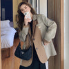 British Style Stitching Plaid Suit Jacket Women's 2023 Spring And Autumn Casual Female Blazer Korean Loose Coat Tops