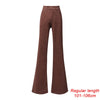 Brown Flared Jeans For Women 2022 High Street Y2k Trousers Low Waist Elasticity Cotton Blue Elegant Ladies Casual Pants