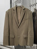 Brown Gree Blazer Pleated Loose Casual Folds Classic Jacket Men's & Women's Same Style Streetwear  Balen8009