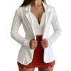 Businese Blazers Casual Tops Single Button Office Lady Jacket Solid Color women clothing chaketas de mujer blazer femme