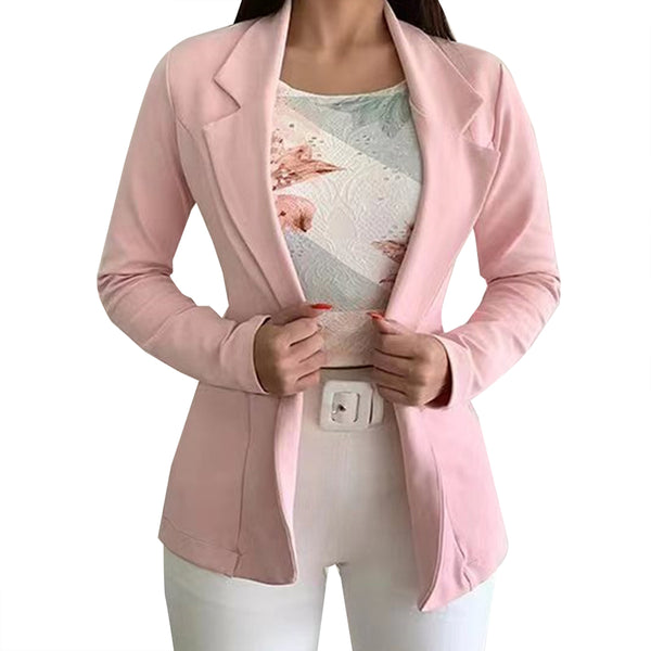 Businese Blazers Casual Tops Single Button Office Lady Jacket Solid Color women clothing chaketas de mujer blazer femme