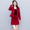 Business Blazer Two Piece Set Office Lady Solid Long Sleeve Suit Coat and Mini A-line Skirt Casual Elegant Oversized 4xl Outfit