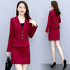 Business Blazer Two Piece Set Office Lady Solid Long Sleeve Suit Coat and Mini A-line Skirt Casual Elegant Oversized 4xl Outfit