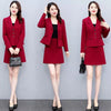 Business Blazer Two Piece Set Office Lady Solid Long Sleeve Suit Coat and Mini A-line Skirt Casual Elegant Oversized 4xl Outfit