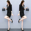 Business Blazer Two Piece Set Office Lady Solid Long Sleeve Suit Coat and Mini A-line Skirt Casual Elegant Oversized 4xl Outfit
