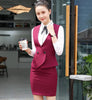Business Interview Suit Women Formal Slim Vest and Skirt Set Office Ladies Work Uniforms