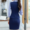 Business Interview Suit Women Formal Slim Vest and Skirt Set Office Ladies Work Uniforms
