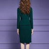 Business Suit Women Spring Autumn Office Lady Graceful Work Blazers Wrap Hip Skirts Two Piece Set Elegant Brooch Jacket Oufits