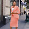 Business Women Suits Set Elegant Dressy Jacket Midi Skirt Set Straight Leg Pants Suit 2 Piece Outfits Casual Party Office Wear