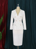 Business Women Suits Set Elegant Dressy Jacket Midi Skirt Set Straight Leg Pants Suit 2 Piece Outfits Casual Party Office Wear