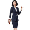 Business Women's Formal Wear  Female Suit Skirt Two-piece Autumn and Winter Striped Ladies Jacket Slim-fit Skirt