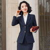 Business Women's Formal Wear  Female Suit Skirt Two-piece Autumn and Winter Striped Ladies Jacket Slim-fit Skirt