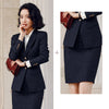 Business Women's Formal Wear  Female Suit Skirt Two-piece Autumn and Winter Striped Ladies Jacket Slim-fit Skirt