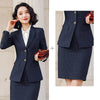 Business Women's Formal Wear  Female Suit Skirt Two-piece Autumn and Winter Striped Ladies Jacket Slim-fit Skirt