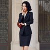 Business Women's Formal Wear  Female Suit Skirt Two-piece Autumn and Winter Striped Ladies Jacket Slim-fit Skirt