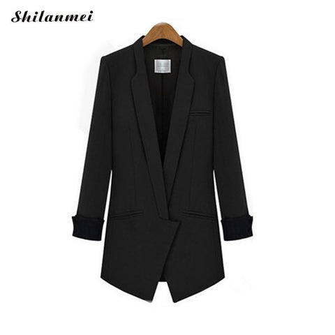 Business Womens Office Suits Long Jacket Blazer Feminino 2022 Womens Blazers Patchwork Long Sleeve Black Camel Blazer Female top