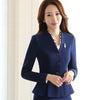 Business blazer fashion New spring formal V neck hem Ruched long sleeve slim women jacket office plus size work uniform coat
