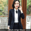 Business formal stripe blazer women spring fashion long sleeve slim jacket office ladies temperament Interview work wear