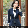 Business formal stripe blazer women spring fashion long sleeve slim jacket office ladies temperament Interview work wear