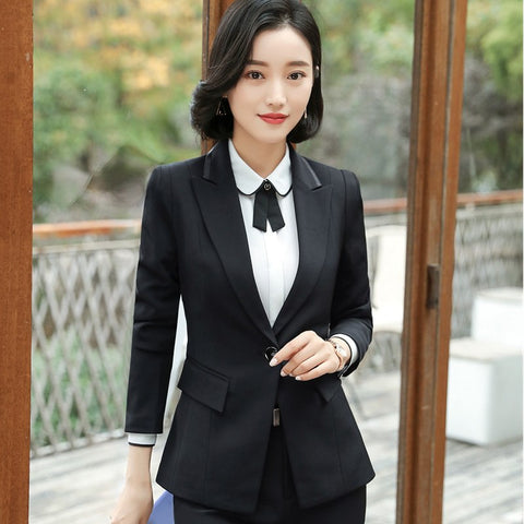 Business formal stripe blazer women spring fashion long sleeve slim jacket office ladies temperament Interview work wear