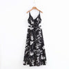 C316-162 women's dress slit waist sexy beach dress back dress