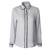 2022 Autumn Elegant Chiffon Blouses Women Casual Turn Down Collar Shirt Ladies Fashion Tops Scho Blouses
