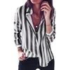 2022 New Spring Autumn Women Blouse Flower V-Neck Long Sleeve Work Shirts Women office Tops Striped blouse for business