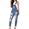 Denim Jumpsuits Women Fashion Ripped Hole Black Casual Overalls Playsuit Female Summer Sexy Hollow Out Jeans Body Suits