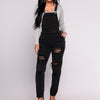 Denim Jumpsuits Women Fashion Ripped Hole Black Casual Overalls Playsuit Female Summer Sexy Hollow Out Jeans Body Suits