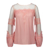 Women 2022 Summer Lace Flower Sexy Hollow Out Shirts Blouse Fashion long Sleeve Blouse casual Tops Transparent Blouse