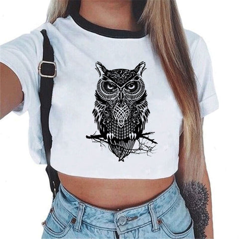 Short Women Summer Solid White Print Tank Top Female O-neck Cropped Feminino Crop Tops Sexy Elastic T Shirt