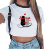 Summer Harajuku Crop Top T Shirt Clothes Sexy Tops For Women Clubwear Cute Croptop For Girls Top Femme